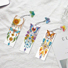 Load image into Gallery viewer, 3Pcs Special Shape Dream Catcher Butterfly Diamond Painting Art Bookmark