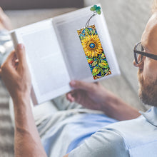 Load image into Gallery viewer, 3Pcs Special Shape Flowers Diamond Painting Art Bookmark with Pendant for Books