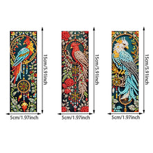 Load image into Gallery viewer, 3Pcs Special Shape Birds Diamond Painting Art Bookmark with Pendant for Books