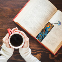 Load image into Gallery viewer, 3Pcs Special Shape Peacock Diamond Painting Art Bookmark with Pendant for Books