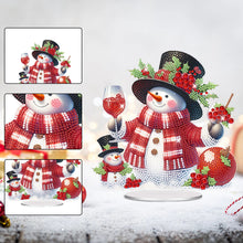 Load image into Gallery viewer, Acrylic Special Shape Christmas Snowman Desktop Diamond Painting Art Kits