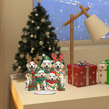 Load image into Gallery viewer, Acrylic Special Shape Christmas Dogs Desktop Diamond Painting Art Kits