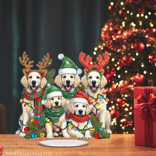 Load image into Gallery viewer, Acrylic Special Shape Christmas Dogs Desktop Diamond Painting Art Kits