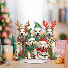 Load image into Gallery viewer, Acrylic Special Shape Christmas Dogs Desktop Diamond Painting Art Kits