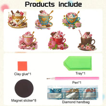 Load image into Gallery viewer, 6Pcs Acrylic Christmas Animals Diamond Art Magnets Decals for Fridge Whiteboards