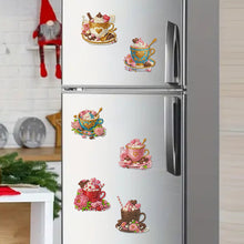 Load image into Gallery viewer, 6Pcs Acrylic Christmas Animals Diamond Art Magnets Decals for Fridge Whiteboards