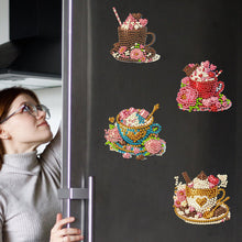 Load image into Gallery viewer, 6Pcs Acrylic Christmas Animals Diamond Art Magnets Decals for Fridge Whiteboards