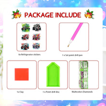 Load image into Gallery viewer, 6Pcs Acrylic Christmas Animals Diamond Art Magnets Decals for Fridge Whiteboards