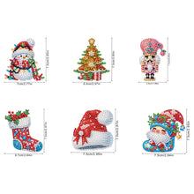 Load image into Gallery viewer, 6Pcs Acrylic Christmas Animals Diamond Art Magnets Decals for Fridge Whiteboards