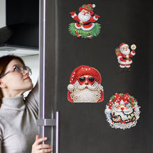 Load image into Gallery viewer, 6Pcs Acrylic Christmas Animals Diamond Art Magnets Decals for Fridge Whiteboards