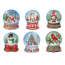 Load image into Gallery viewer, 6Pcs Acrylic Christmas Animals Diamond Art Magnets Decals for Fridge Whiteboards