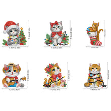 Load image into Gallery viewer, 6Pcs Acrylic Christmas Animals Diamond Art Magnets Decals for Fridge Whiteboards