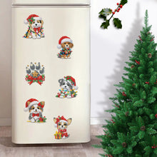 Load image into Gallery viewer, 6Pcs Acrylic Christmas Animals Diamond Art Magnets Decals for Fridge Whiteboards