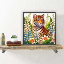 Load image into Gallery viewer, Diamond Painting - Full Round - Tiger and flower (30*30CM)