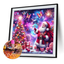 Load image into Gallery viewer, Diamond Painting - Full Round - Santa Claus and dreamy starry sky (40*40CM)