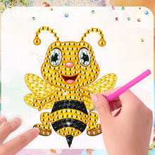 Load image into Gallery viewer, 6Pcs Acrylic Bee Fridge Stickers Diamond Painting Magnets Decals for Home Decor