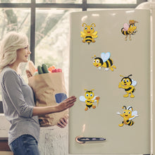 Load image into Gallery viewer, 6Pcs Acrylic Bee Fridge Stickers Diamond Painting Magnets Decals for Home Decor
