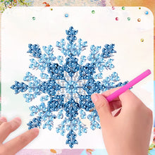 Load image into Gallery viewer, 6Pcs Acrylic Snowflake Fridge Stickers Diamond Painting Magnets Decals