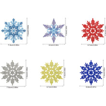Load image into Gallery viewer, 6Pcs Acrylic Snowflake Fridge Stickers Diamond Painting Magnets Decals