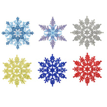 Load image into Gallery viewer, 6Pcs Acrylic Snowflake Fridge Stickers Diamond Painting Magnets Decals