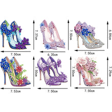 Load image into Gallery viewer, 6Pcs Acrylic High Heel Fridge Stickers Diamond Painting Magnets Decals