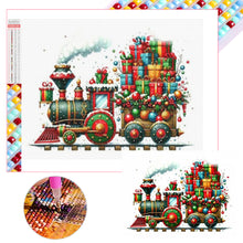 Load image into Gallery viewer, Diamond Painting - Full Square - Christmas gift train (40*30CM)