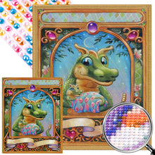 Load image into Gallery viewer, AB Diamond Painting - Full Round - Green dragon mother and child (40*50CM)
