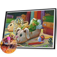 Load image into Gallery viewer, AB Diamond Painting - Full Round - Mini green dragon at night (60*50CM)