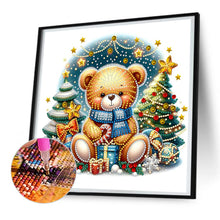 Load image into Gallery viewer, Diamond Painting - Partial Special Shaped - Christmas bear (30*30CM)