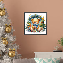 Load image into Gallery viewer, Diamond Painting - Partial Special Shaped - Christmas bear (30*30CM)