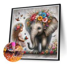 Load image into Gallery viewer, Diamond Painting - Full Round - Flower elephant (40*40CM)