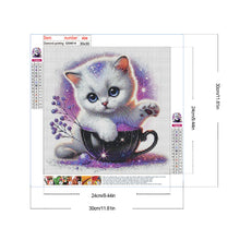 Load image into Gallery viewer, Diamond Painting - Full Round - Teacup cat (30*30CM)