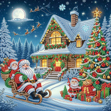 Load image into Gallery viewer, Diamond Painting - Full Round - House with Christmas atmosphere (30*30CM)