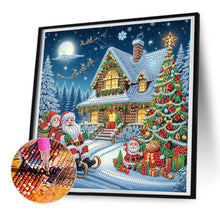 Load image into Gallery viewer, Diamond Painting - Full Round - House with Christmas atmosphere (30*30CM)