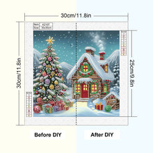 Load image into Gallery viewer, Diamond Painting - Full Round - House with Christmas atmosphere (30*30CM)