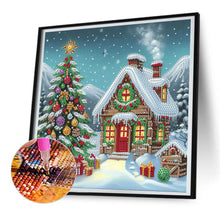 Load image into Gallery viewer, Diamond Painting - Full Round - House with Christmas atmosphere (30*30CM)