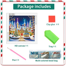 Load image into Gallery viewer, Diamond Painting - Full Round - House with Christmas atmosphere (30*30CM)