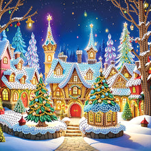Load image into Gallery viewer, Diamond Painting - Full Round - House with Christmas atmosphere (30*30CM)
