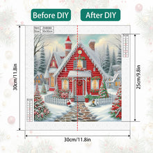 Load image into Gallery viewer, Diamond Painting - Full Round - House with Christmas atmosphere (30*30CM)