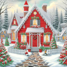 Load image into Gallery viewer, Diamond Painting - Full Round - House with Christmas atmosphere (30*30CM)