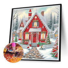 Load image into Gallery viewer, Diamond Painting - Full Round - House with Christmas atmosphere (30*30CM)
