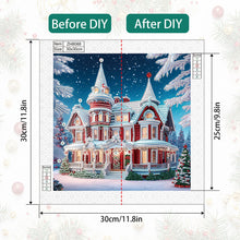 Load image into Gallery viewer, Diamond Painting - Full Round - House with Christmas atmosphere (30*30CM)