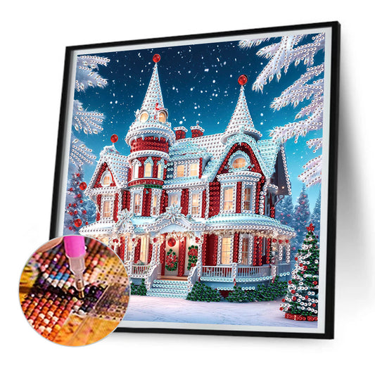 Diamond Painting - Full Round - House with Christmas atmosphere (30*30CM)