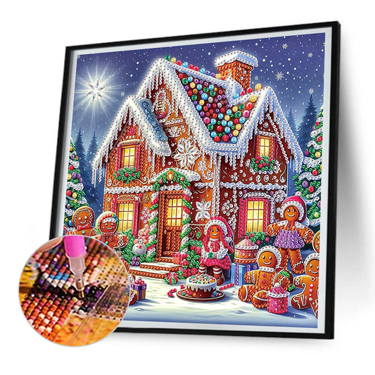 Diamond Painting - Full Round - House with Christmas atmosphere (30*30CM)