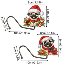 Load image into Gallery viewer, 2Pcs Xmas Puppy DIY Diamond Painting Countertop Hooks for Home Office Decor