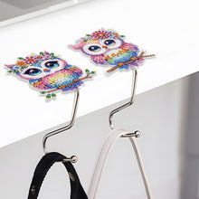 Load image into Gallery viewer, 2Pcs Owl DIY Diamond Painting Countertop Hooks for Home Office Decoration