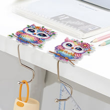 Load image into Gallery viewer, 2Pcs Owl DIY Diamond Painting Countertop Hooks for Home Office Decoration