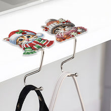 Load image into Gallery viewer, 2Pcs Xmas Cat DIY Diamond Painting Countertop Hooks for Home Office Decor