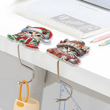 Load image into Gallery viewer, 2Pcs Xmas Cat DIY Diamond Painting Countertop Hooks for Home Office Decor