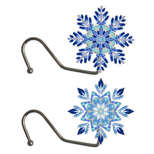 Load image into Gallery viewer, 2Pcs Snowflake DIY Diamond Painting Countertop Hooks for Home Office Decor